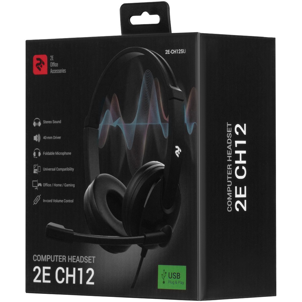 Фото Гарнитура 2E CH12 On-Ear USB (2E-CH12SU)