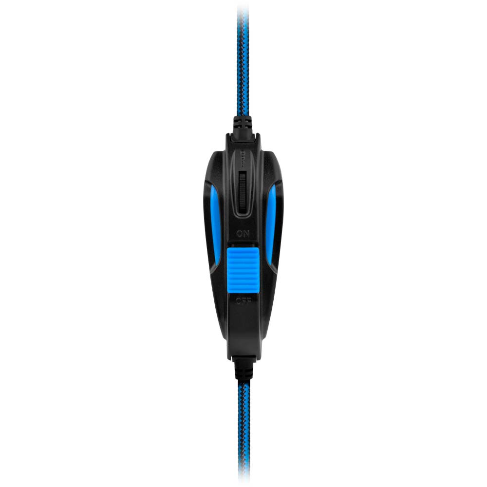 Гарнитура DEFENDER Warhead G-390 LED black+blue 1.8 м (64039) Крепление дуга (над головой)