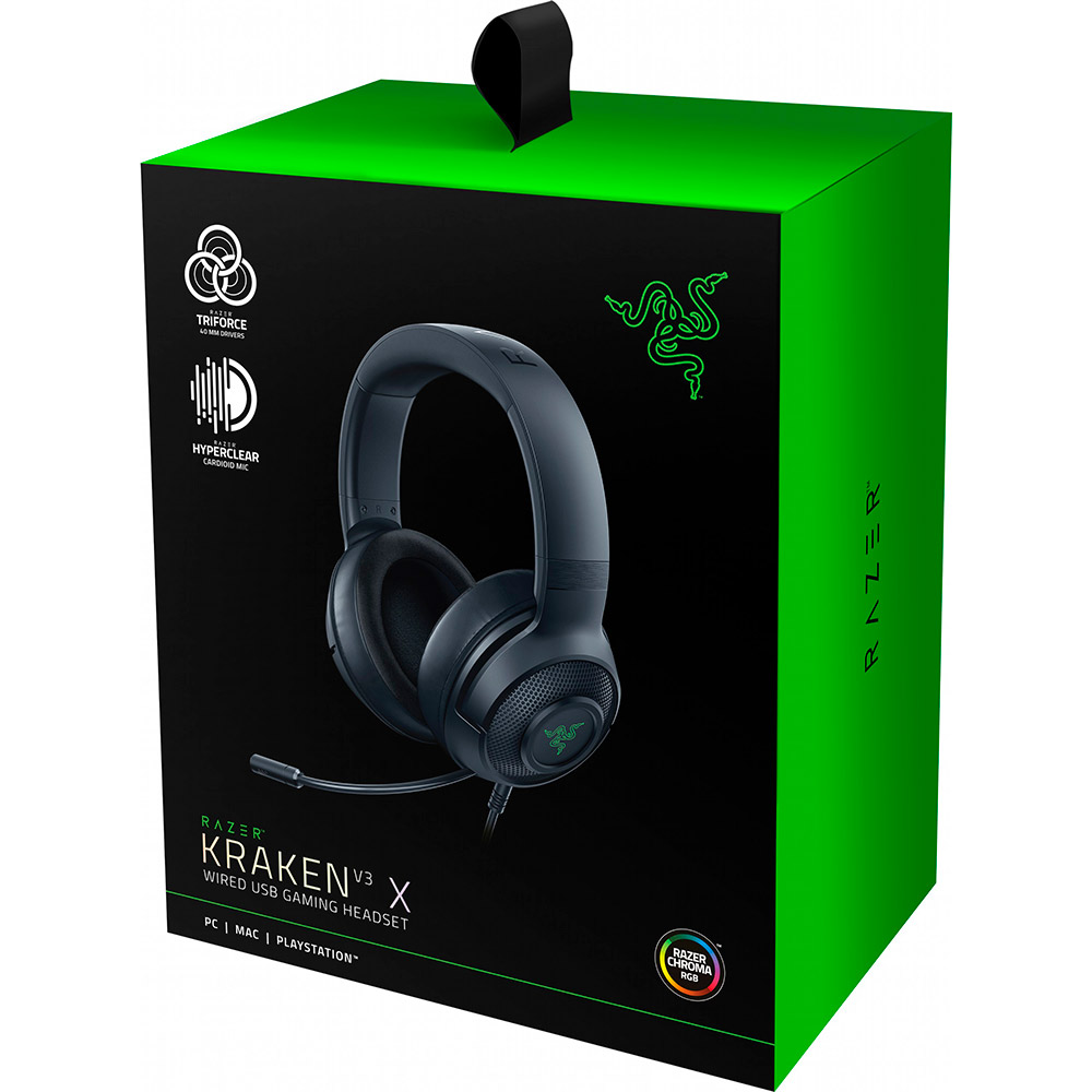 Гарнитура RAZER Kraken V3 X (RZ04-03750100-R3M1) Особенности подсветка