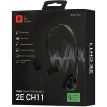 Гарнітура 2E CH11 Mono 3.5mm / 2 х 3.5mm (2E-CH11MJ)