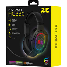 Гарнітура 2E Gaming HG330 RGB USB 7.1 Black (2E-HG330BK-7.1)