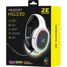 Гарнітура 2E Gaming HG330 RGB USB 7.1 White (2E-HG330WT-7.1)
