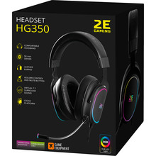 Гарнітура 2E Gaming HG350 RGB USB 7.1 Black (2E-HG350BK-7.1)