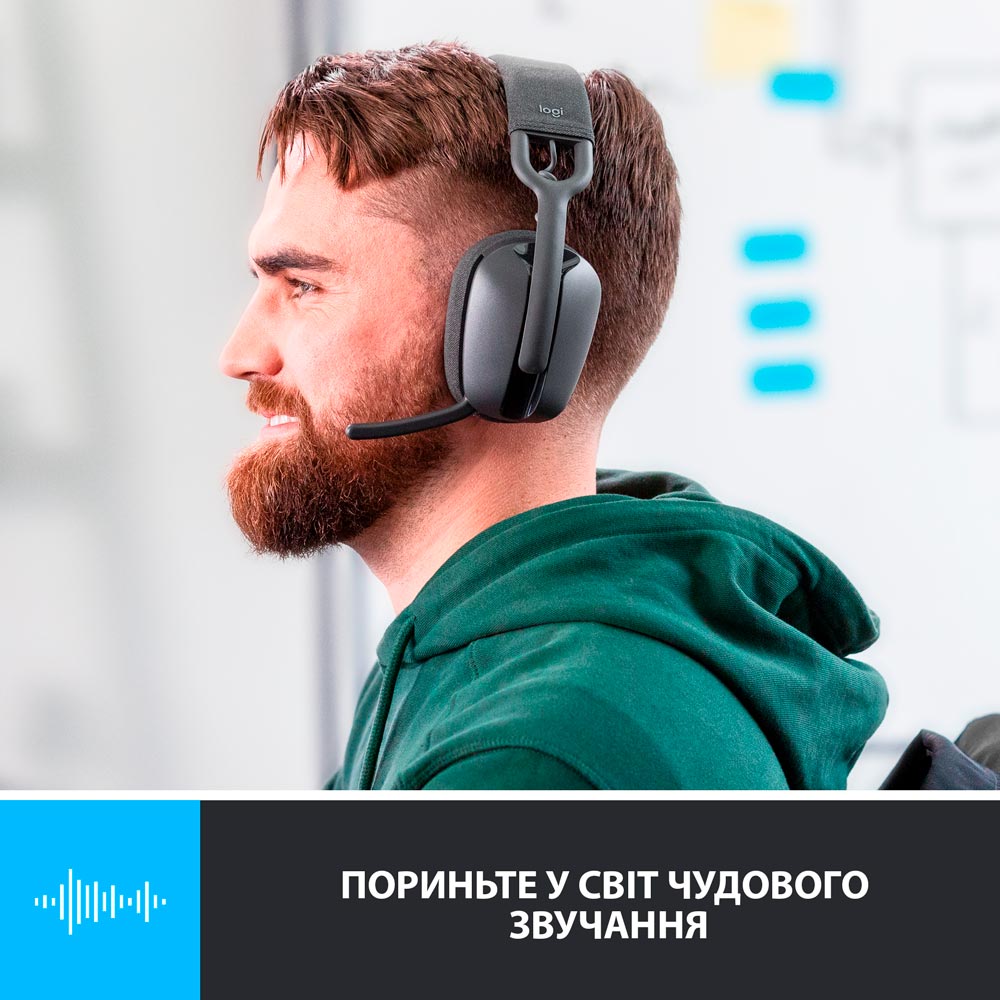 Внешний вид Гарнитура Logitech Zone Vibe 125 Wireless Headphones Graphite (981-001126)