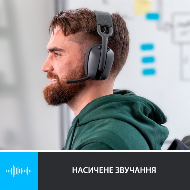 Гарнитура LOGITECH Zone Vibe 100, Graphite (981-001213) Конструкция полноразмерные (полный обхват уха)