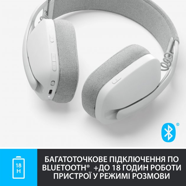 Гарнітура LOGITECH Zone Vibe 100 White (981-001219) Кріплення дуга (над головою)