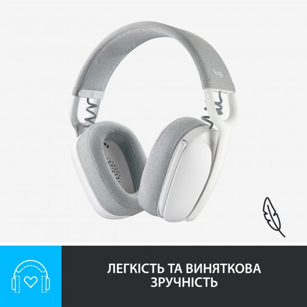 Зовнішній вигляд Гарнітура LOGITECH Zone Vibe 100 White (981-001219)