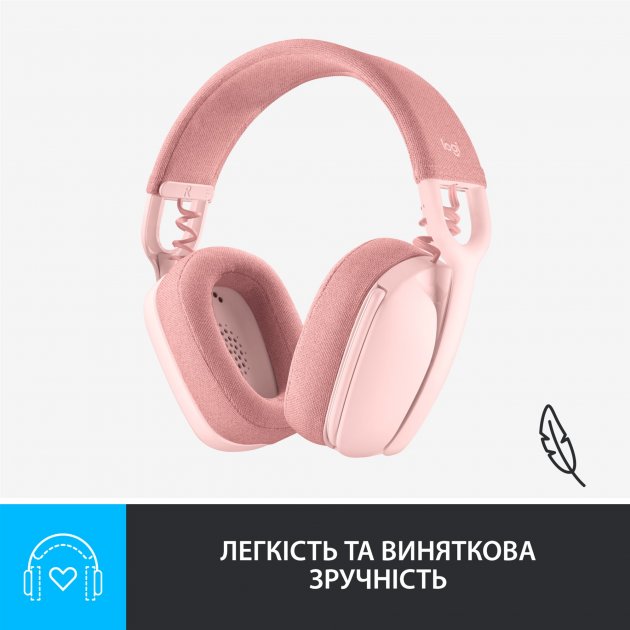 Зовнішній вигляд Гарнітура LOGITECH Zone Vibe 100, Rose (981-001224)