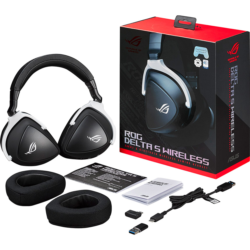 Гарнітура ASUS ROG Delta S Wireless Black/White (90YH03IW-B3UA00) Особливості регулятор гучності