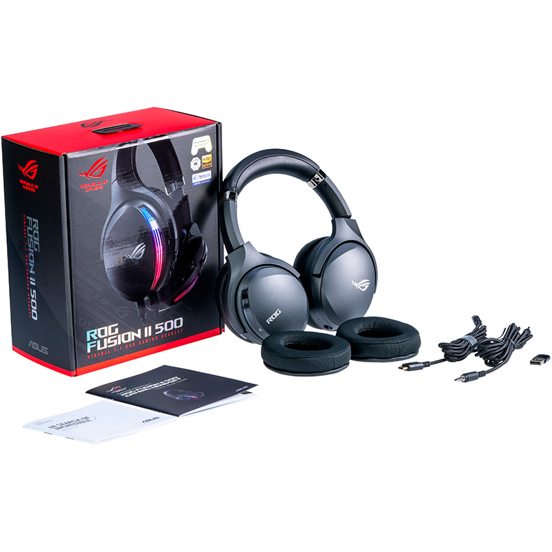 Фото Гарнітура ASUS ROG FUSION II 500 USB RGB Black (90YH02W5-B2UA00)