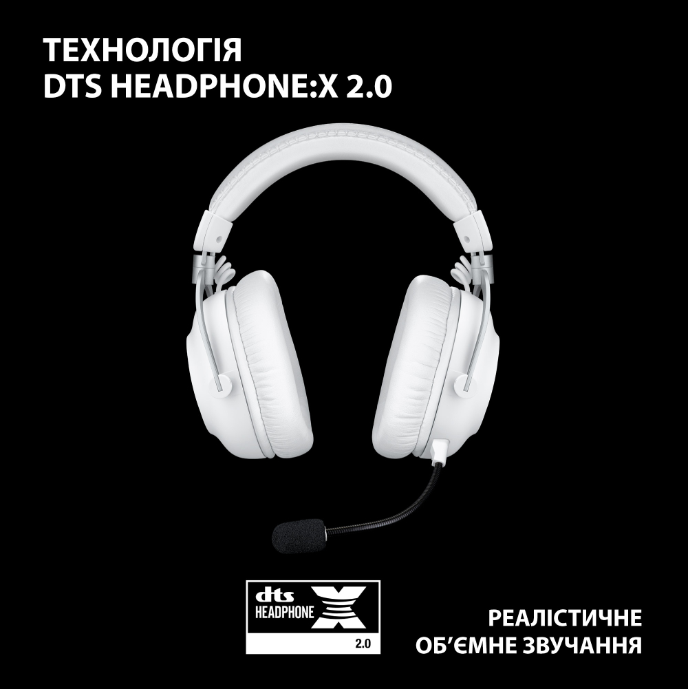 Замовити Гарнітура LOGITECH G PRO X 2 LIGHTSPEED Wireless Gaming White (981-001269)