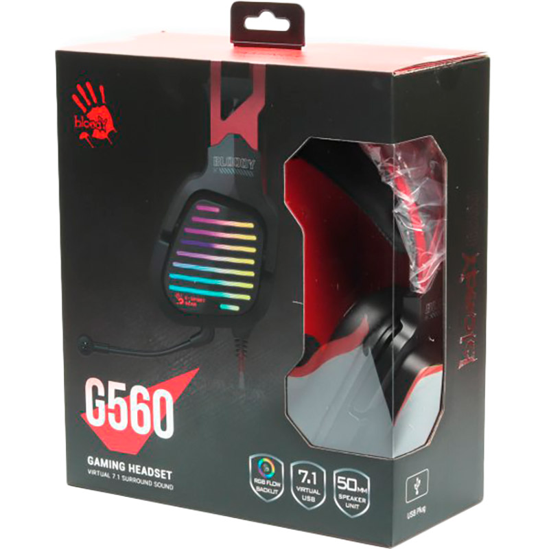 Зовнішній вигляд Гарнітура A4TECH Bloody G560 Sports Red