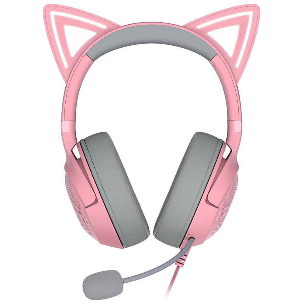 Гарнітура RAZER Kraken Kitty V2 Quartz (RZ04-04730200-R3M1) Кріплення дуга (над головою)