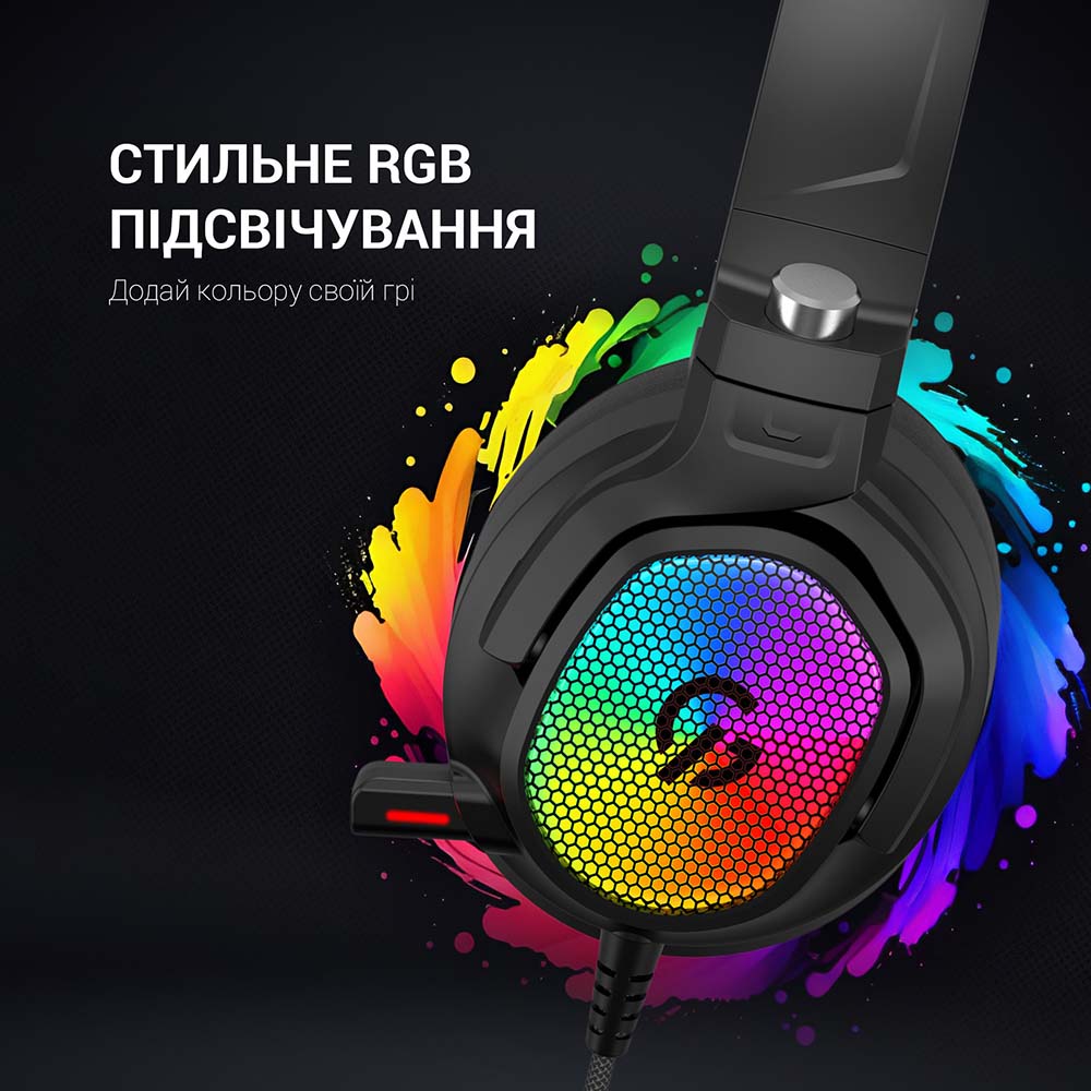 В Фокстрот Гарнитура GAMEPRO HS1300 7.1 RGB Black