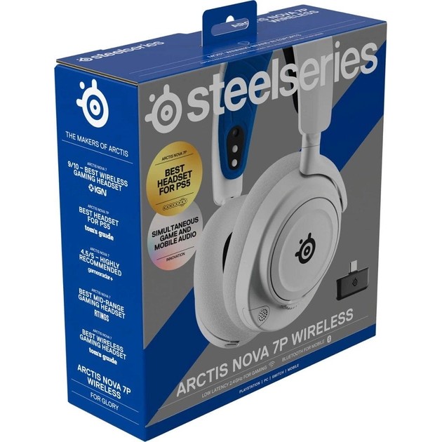 Гарнитура STEELSERIES Arctis Nova 7P White (61561) Особенности выдвижной микрофон