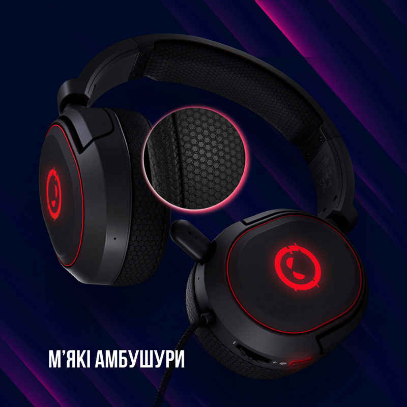 В интернет магазине Гарнитура LORGAR Kaya 460 Gaming RGB USB Black (LRG-GHS460)