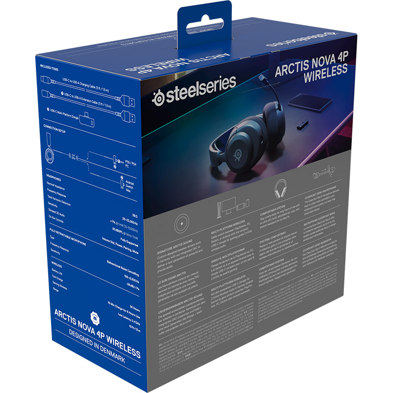 Зображення Гарнітура STEELSERIES Arctis Nova 4P Black (61641)