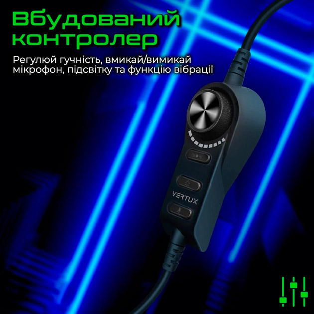 Фото Гарнитура Vertux Warfare 7.1 USB Black (warfare.black)