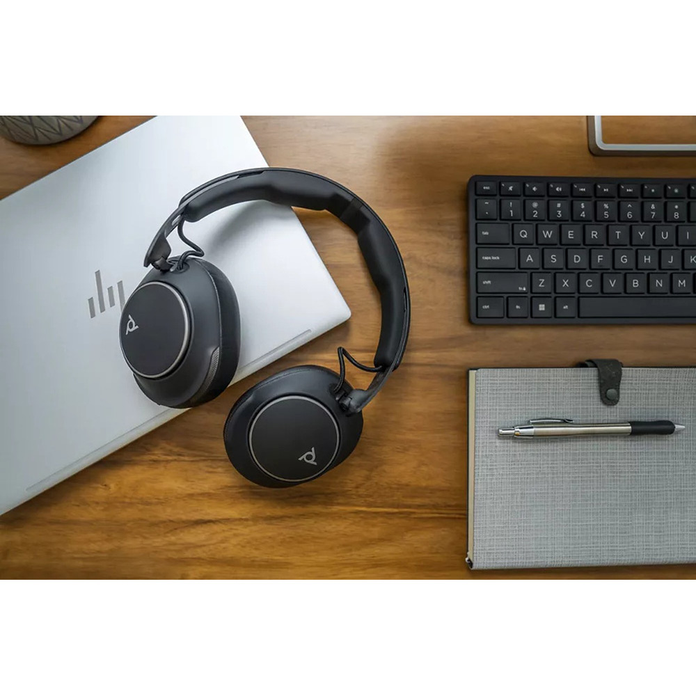 Гарнітура Poly Voyager Surround 80-M USB-C HS + USB-C/A Stereo Black (8G7U0AA) Кріплення дуга (над головою)