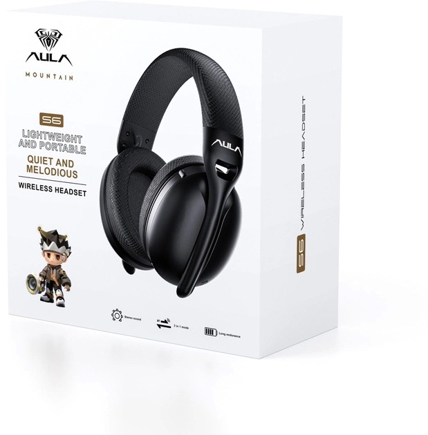 Заказать Гарнитура AULA S6 wireless 3 in 1 Bluetooth Black (6948391235554)