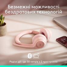 Гарнітура LOGITECH Zone 300 Wireless Headset BT ROSE (981-001412)