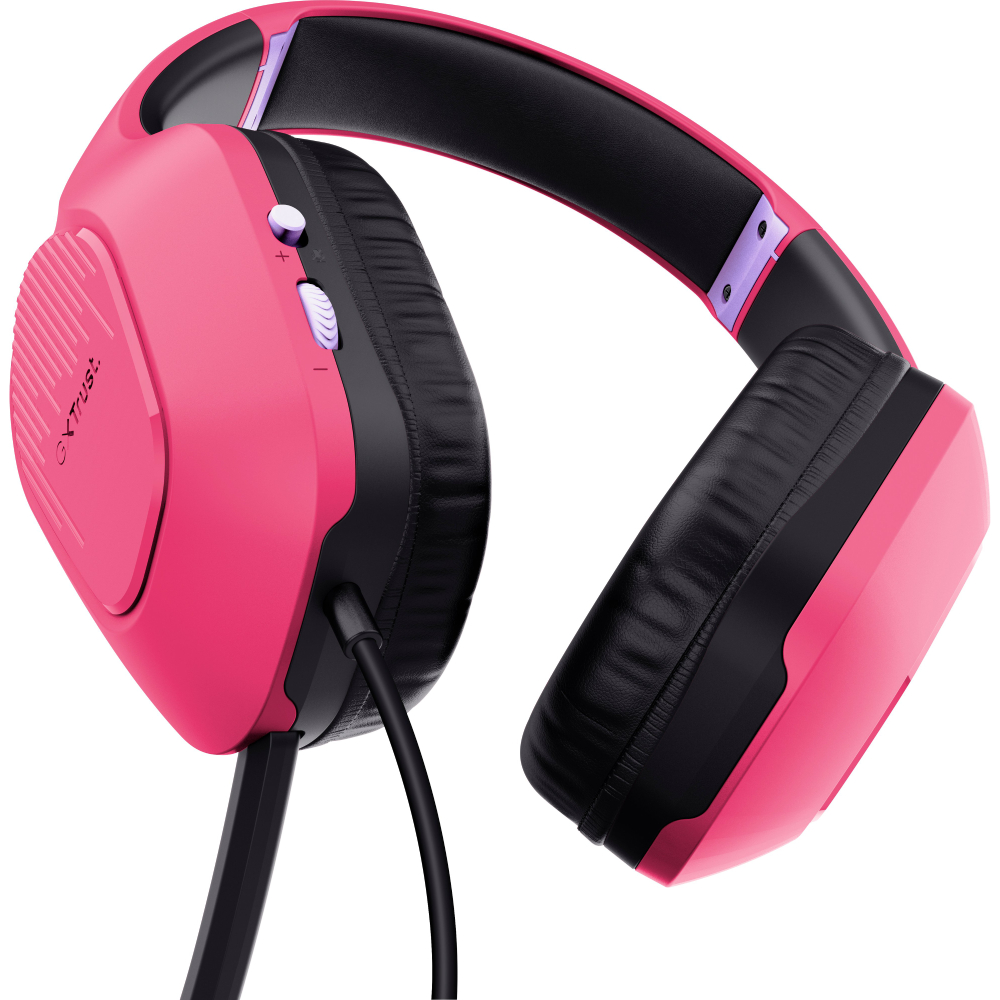 Гарнітура TRUST GXT 415 Zirox 3.5 мм Pink (24992) Кріплення дуга (над головою)