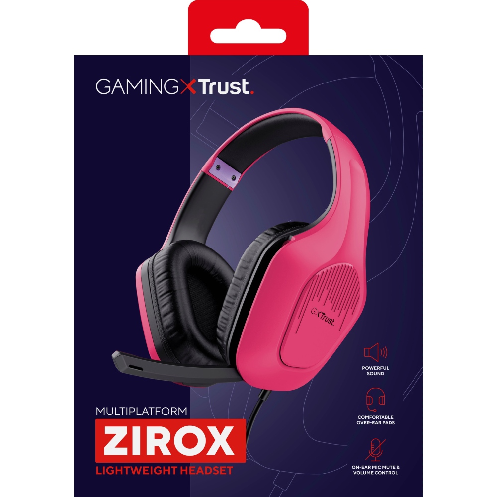 Замовити Гарнітура TRUST GXT 415 Zirox 3.5 мм Pink (24992)