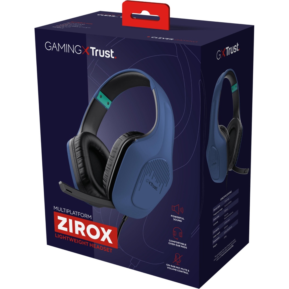 Покупка Гарнитура TRUST GXT 415 Zirox 3.5мм Blue (24991)