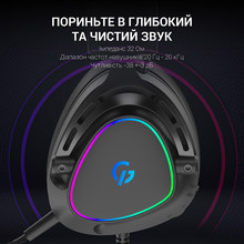 Гарнітура GAMEPRO HS783 RGB Black