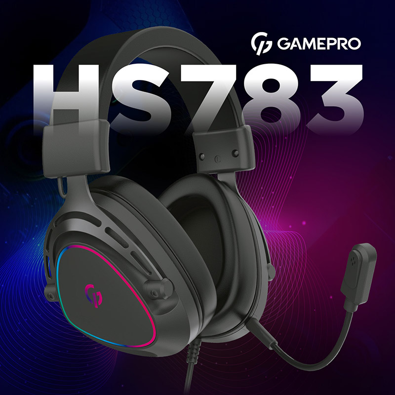 Зовнішній вигляд Гарнітура GAMEPRO HS783 RGB Black