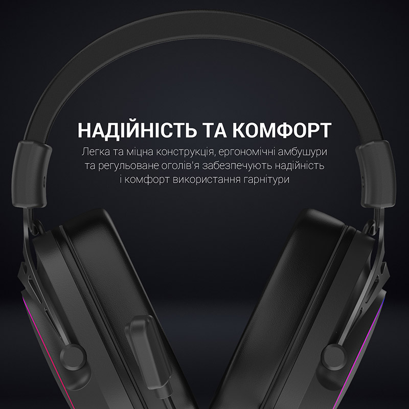 В Україні Гарнітура GAMEPRO HS783 RGB Black