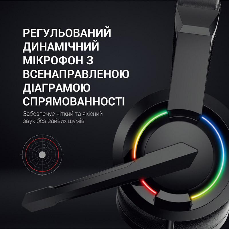 Зовнішній вигляд Гарнітура GAMEPRO HS299 RGB Black