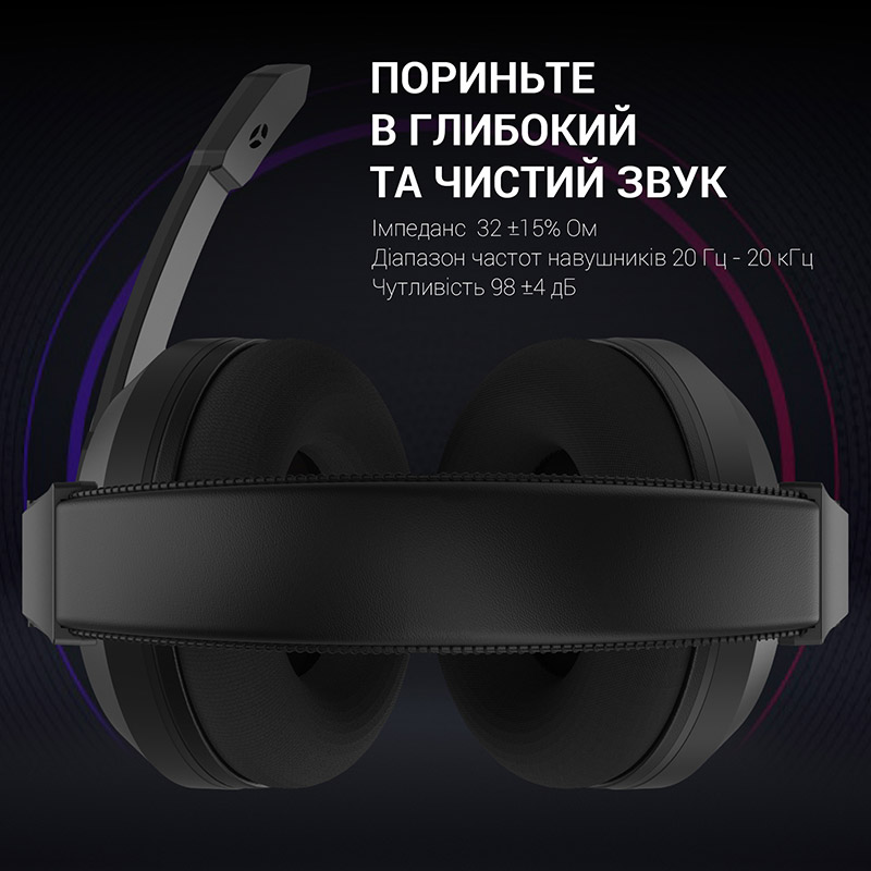 Гарнитура GAMEPRO HS299 RGB Black Класс геймерская