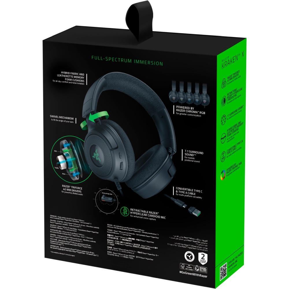 В Україні Гарнітура RAZER Kraken V4 X (RZ04-05180100-R3M1)