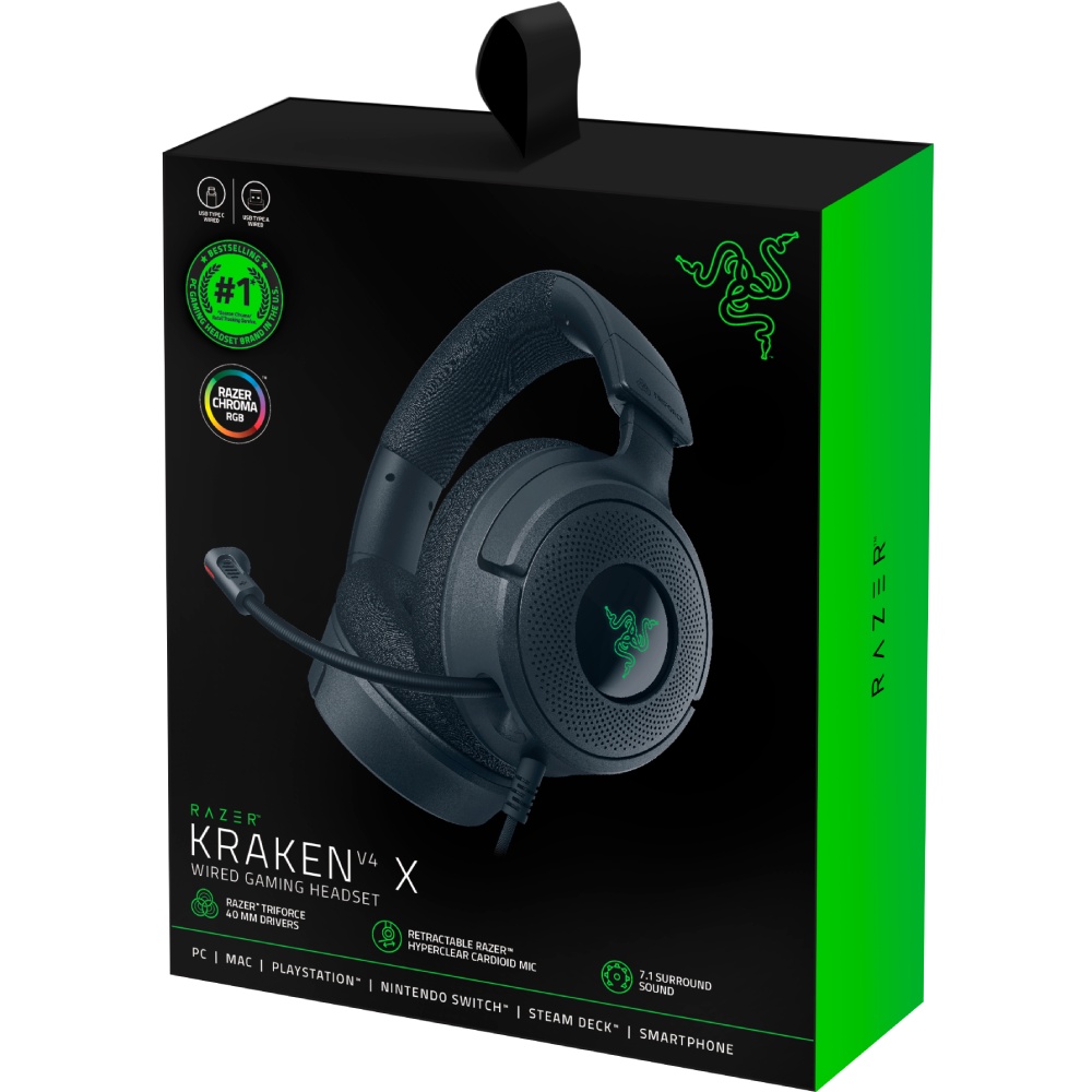 Зображення Гарнітура RAZER Kraken V4 X (RZ04-05180100-R3M1)