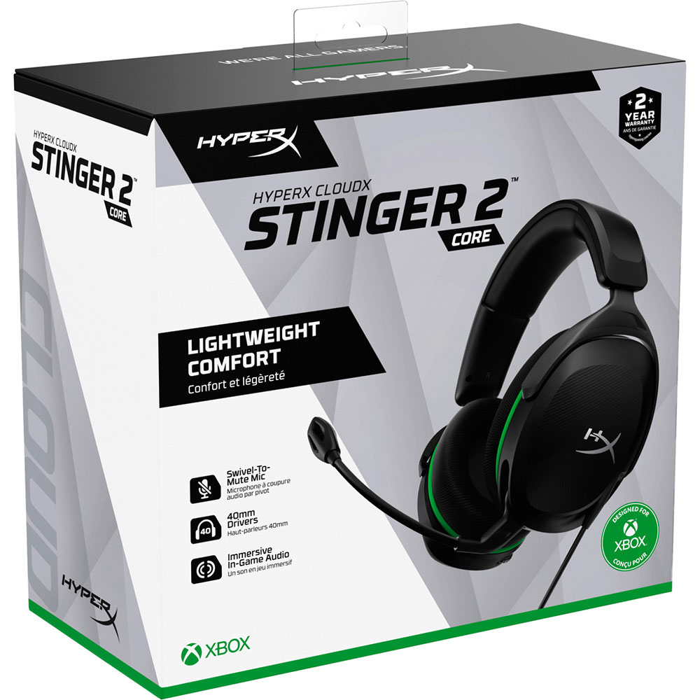 Внешний вид Гарнитура HYPERX CloudX Stinger 2 Core for Xbox Black (6H9B8AA)