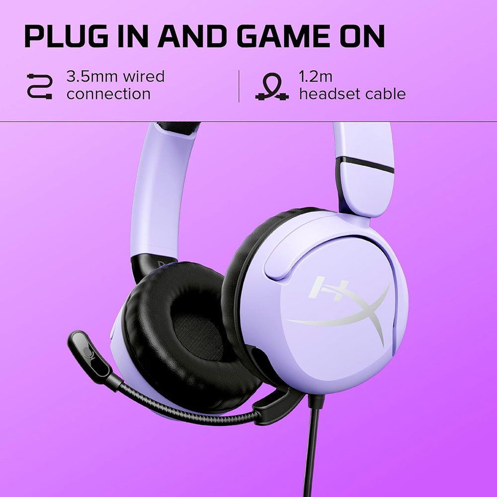 Замовити Гарнітура HYPERX Cloud Mini Wired Lavender (7G8F5AA)