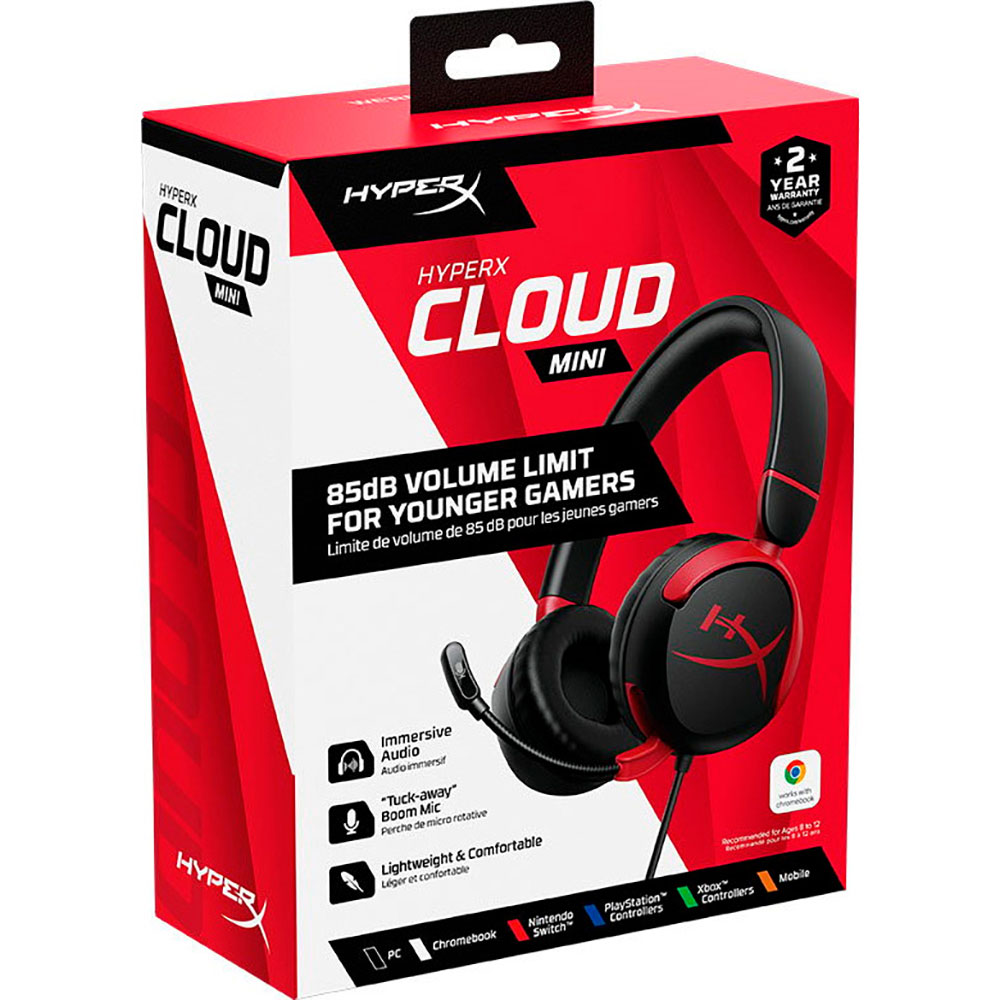 В Україні Гарнітура HYPERX Cloud Mini Wired Black/Red (7G8F4AA)