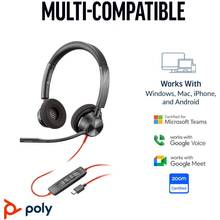 Гарнітура POLY Blackwire 3320-M USB-A USB-C Black (8X220AA)