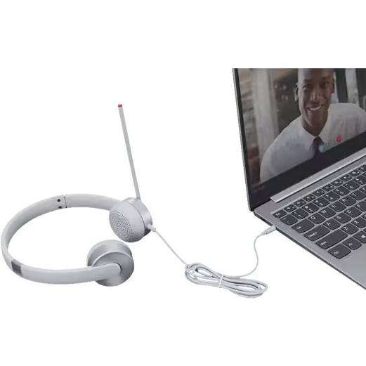 Гарнитура LENOVO 100 Stereo Analog Headset (GXD1E71386) Крепление дуга (над головой)