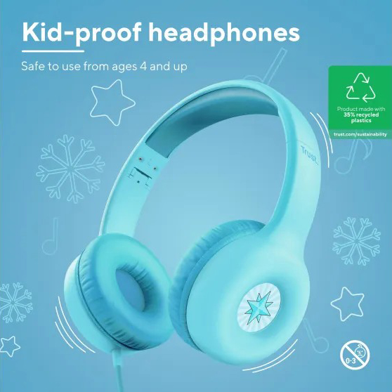 Замовити Гарнітура TRUST Nouna Kids Headphones Mic Blue (25278_TRUST)