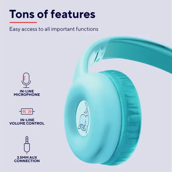 Зображення Гарнітура TRUST Nouna Kids Headphones Mic Blue (25278_TRUST)