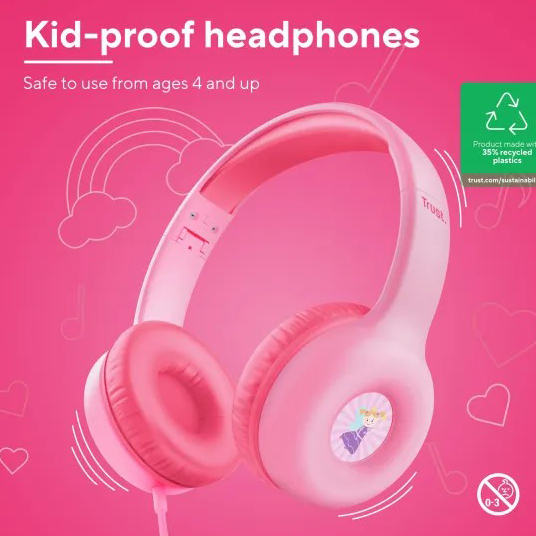 В інтернет магазині Гарнітура TRUST Nouna Kids Headphones Mic Pink (25277_TRUST)