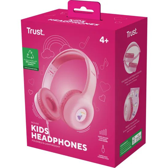 Замовити Гарнітура TRUST Nouna Kids Headphones Mic Pink (25277_TRUST)