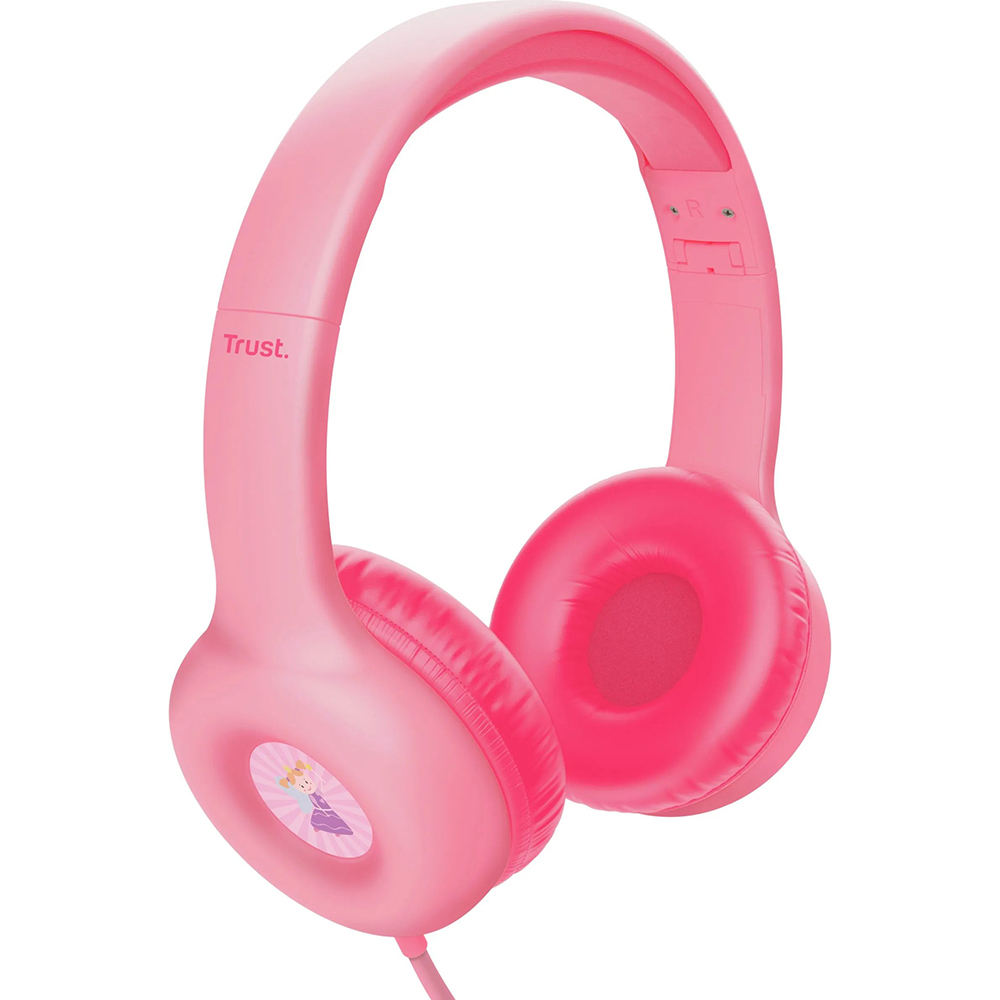 Гарнітура TRUST Nouna Kids Headphones Mic Pink (25277_TRUST) Додатково Регульоване оголов'я