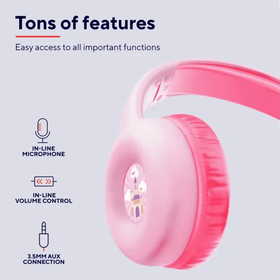 Зображення Гарнітура TRUST Nouna Kids Headphones Mic Pink (25277_TRUST)