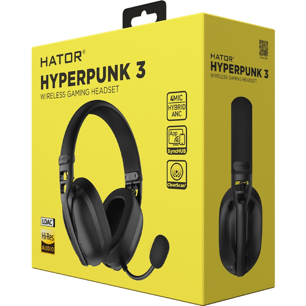 Замовити Гарнітура HATOR HYPERPUNK 3 Hi-Res Wireless Black (ESH15)