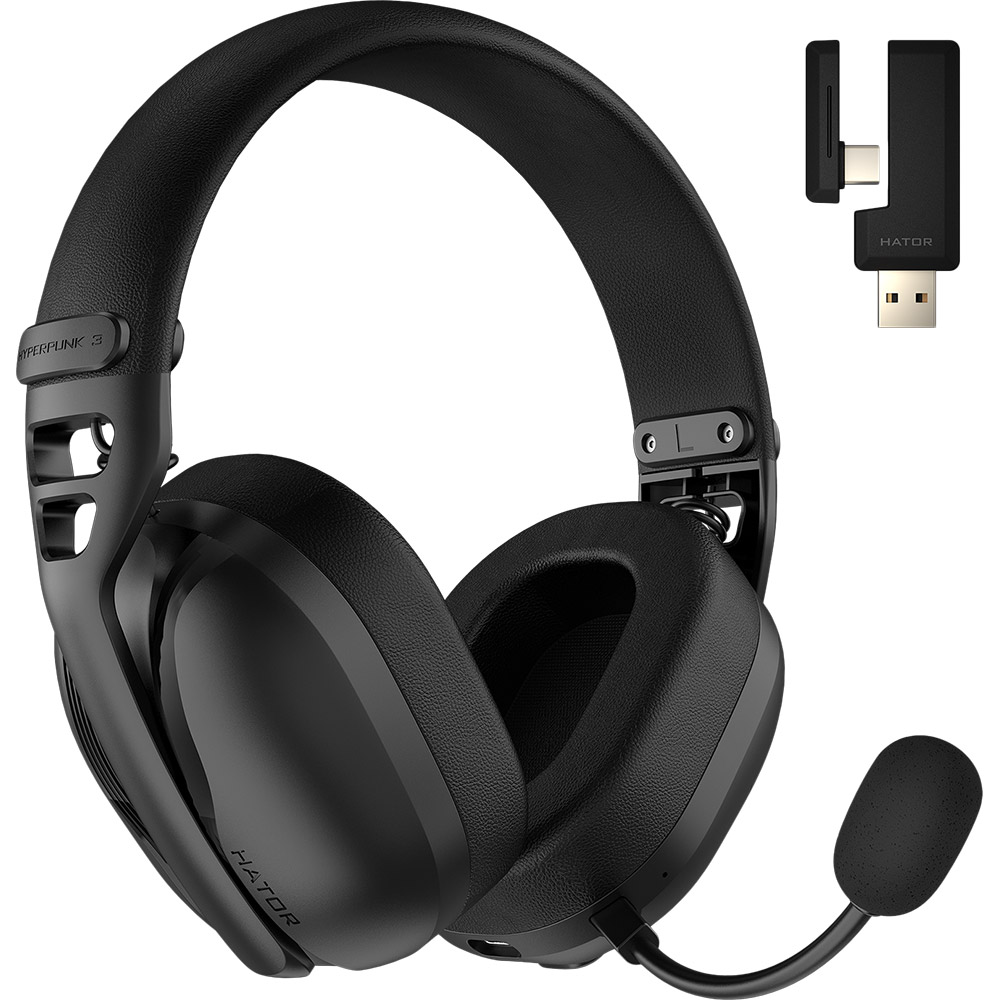 Гарнітура HATOR HYPERPUNK 3 Hi-Res SyncHUB connection Wireless Black (ESH15)