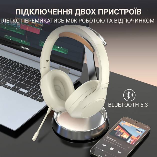 Зображення Гарнітура FIFINE X3W Wireless Beige