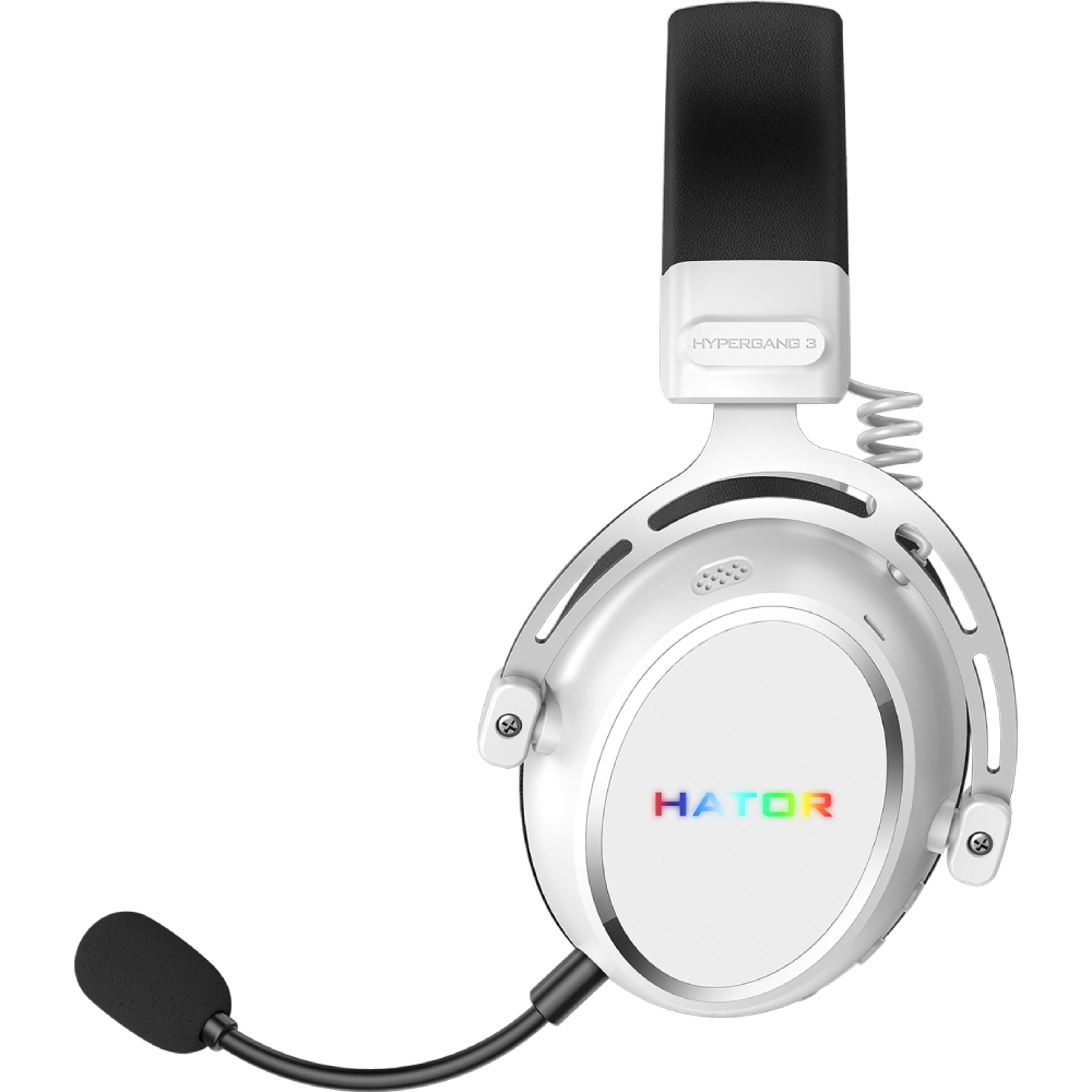 Гарнітура HATOR HYPERGANG 3 Hi-Res Wireless White (ESH56) Додатково Система активного шумоподавлення Hybrid ANC, Технологія ClearScan, Технології Spatial Audio та Head Tracking, Підтримка фірмової мобільної програми HATOR SyncHUB